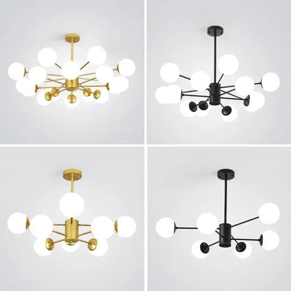 Modern glass ball pendant lights with gold or black finish featuring frosted glass globes for living room decorbites chandelier