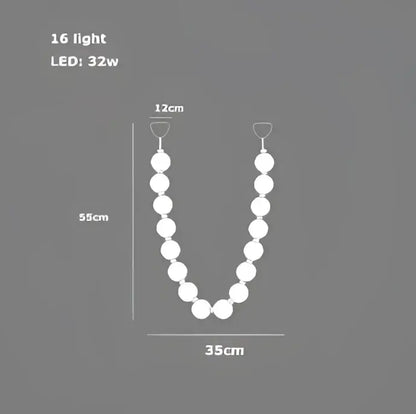 A sleek modern glass gold pendant light with 16 led bulbs in a curved design for living room decorbites pendant light