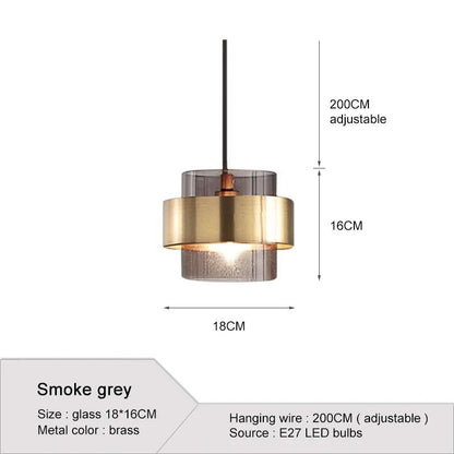 Modern Glass Pendant Light With Brass Finish - Decorbites