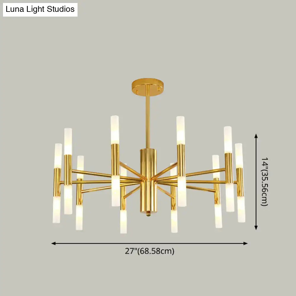 Gold finished modern decorbites 20-light acrylic chandelier with frosted glass bulbs for dining room 110v-120v 220v-240v