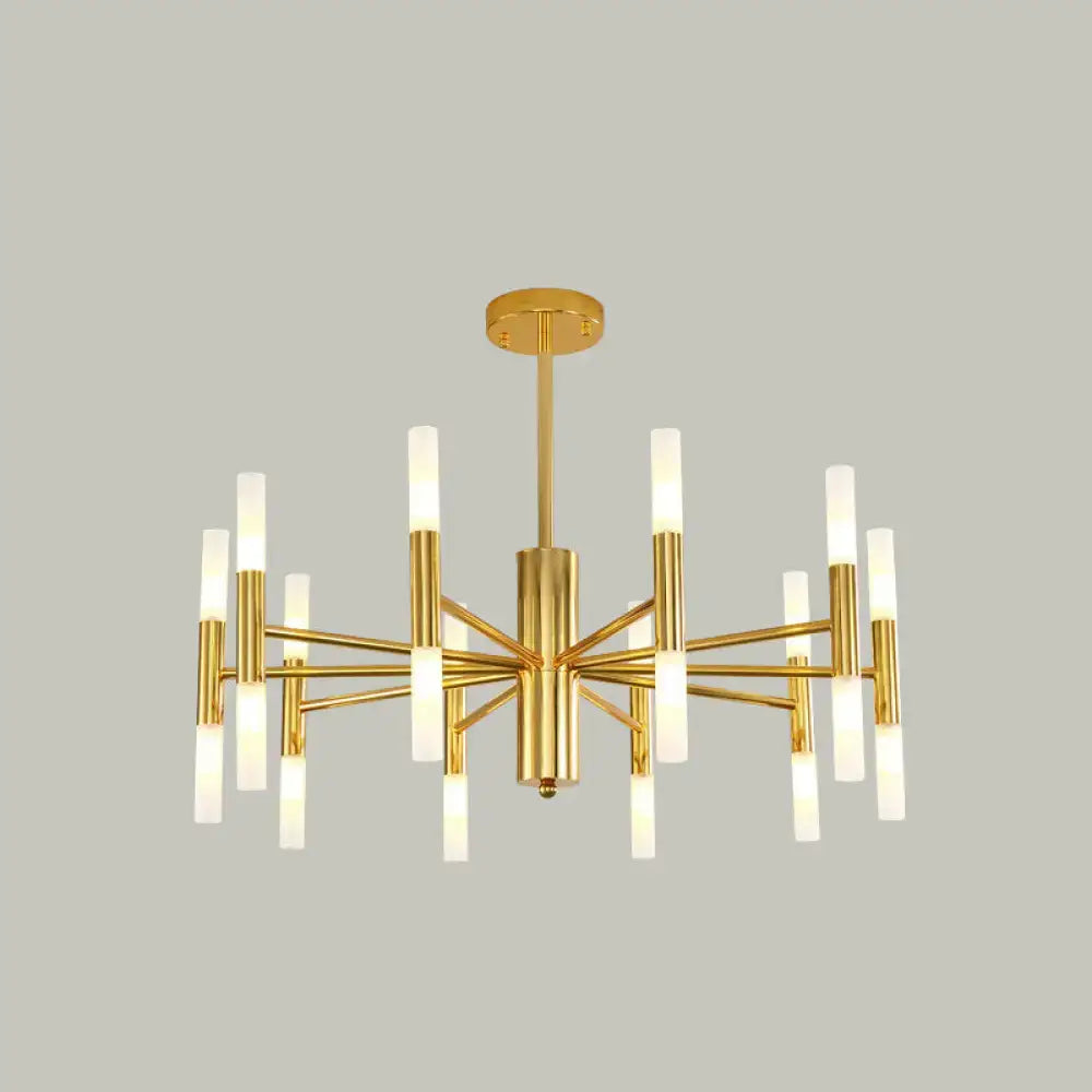 Gold-finished decorbites modern 20-light acrylic ceiling lamp with geometric arms for dining room 110v-120v and 220v-240v use