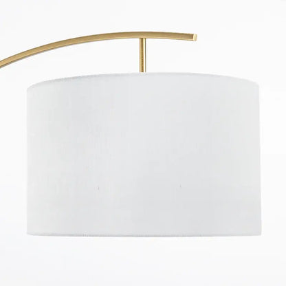 Modern gold decorbites adjustable metal floor lamp with white cylindrical shade for living room decor