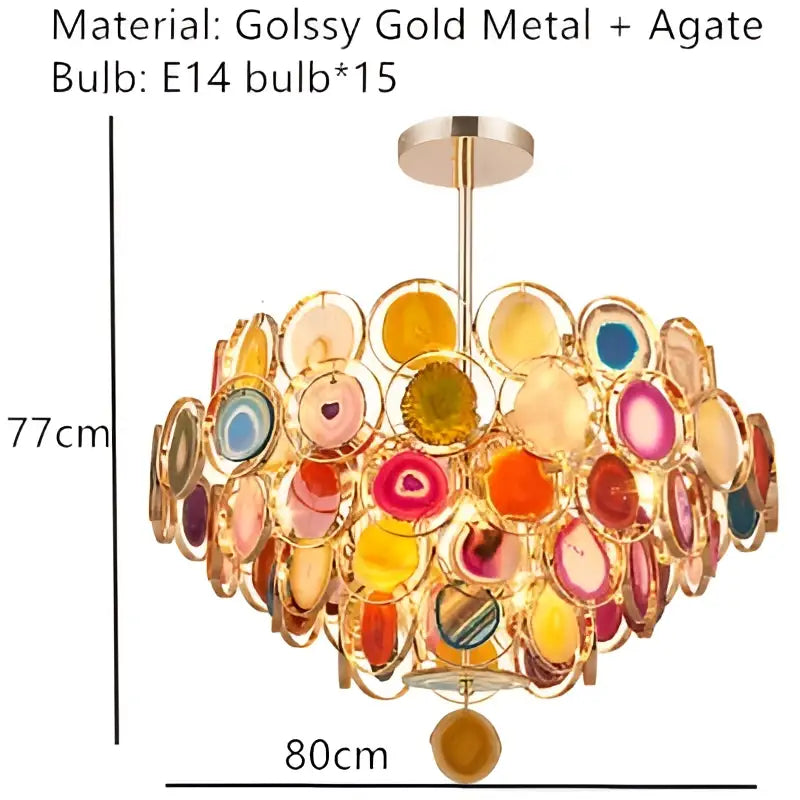 Modern gold agate led wall lamp sconce with colorful agate slices in gold frames for bedroom decorbites agate led decor
