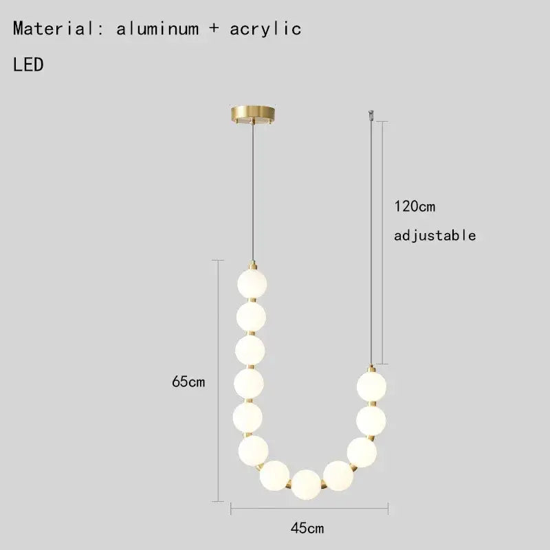 Modern gold and white acrylic led chandelier with seven frosted bulbs in a curved design for living room decorbites acrylic led