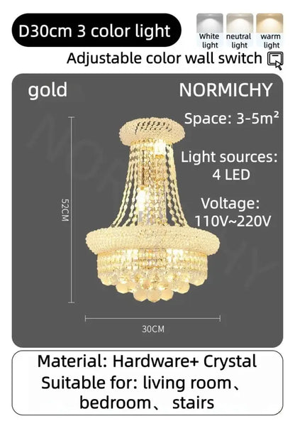 Modern gold and black pendant light with crystal accents metal finish and adjustable color lighting for dining room