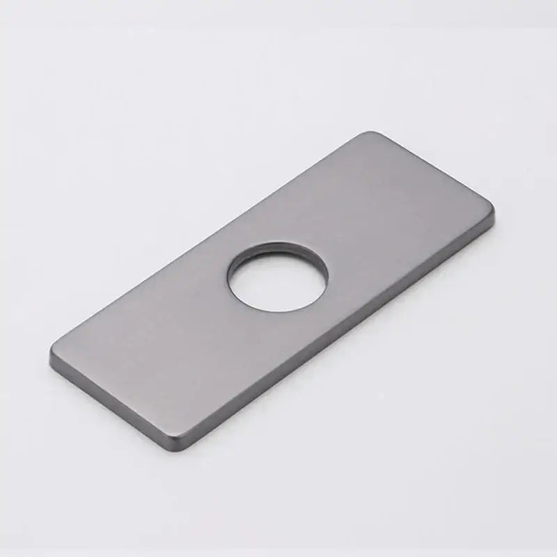 Matte gray rectangular metal hole cover deck plate for modern gold black and silver kitchen faucet accessory