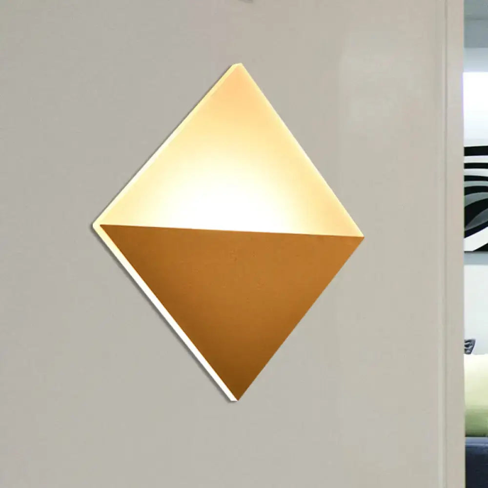 Modern gold and black square wall sconce with two-tone warm gold and white black illuminated fixture height design