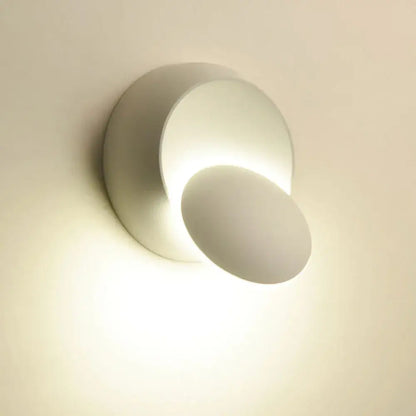 Modern gold black and white decorbites adjustable led crescent wall light with white minimalist sconce and warm glow