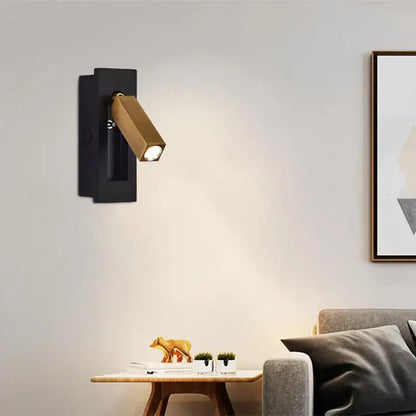 Modern gold black led wall lamp with sleek design ideal for bedroom reading and decorbites led wall lighting