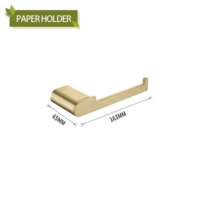Gold-toned metal paper holder with sleek modern design 65mm by 163mm from decorbites bathroom accessories set