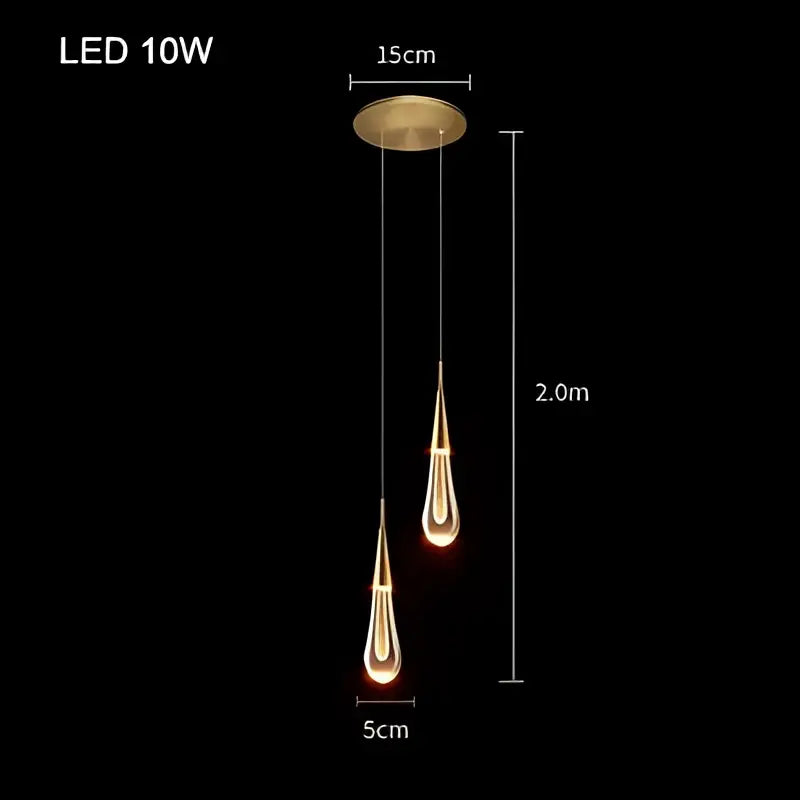 Modern gold bubble crystal pendant light with three teardrop led lights and textured glass for dining room decorbites chandelier