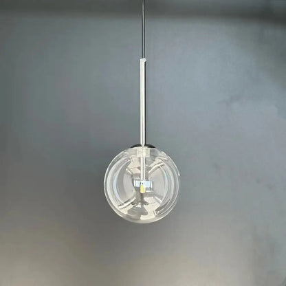 Modern gold bubble glass ball pendant light with clear glass globe and sleek chrome rod for kitchen decorbites bubble glass