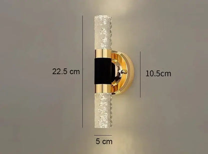 Modern gold bubble glass vanity lights featuring gold-toned wall sconce with textured frosted glass and black accent band decorbites gold vanity