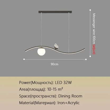 Modern gold butterfly chandelier dining room pendant light with black iron frame curved acrylic wave and white led bulb decorbites butterfly chandelier