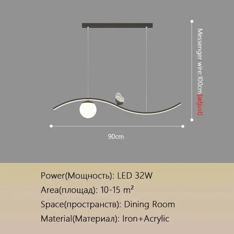 Modern gold butterfly chandelier pendant lamp with sleek black iron frame and curved acrylic wave pendant lamp decorbites butterfly chandelier