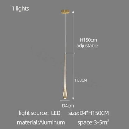 A sleek modern gold aluminum led ceiling chandelier with adjustable 150cm height for living room lighting