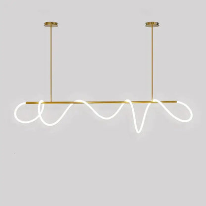 Modern gold circle note linear light pendant lamp with sleek curved led strip design for contemporary decorbites circle note decor