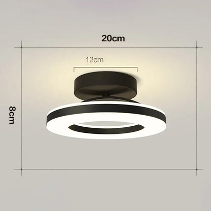 Modern black and white circular led ceiling lamp with minimalist design for living room by decorbites led ceiling