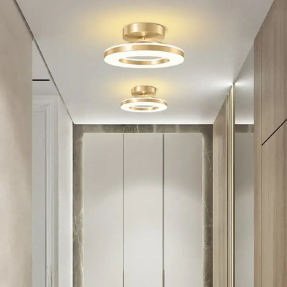 Modern gold circular led ceiling lamp with sleek minimalist design for living room decorbites led ceiling lighting