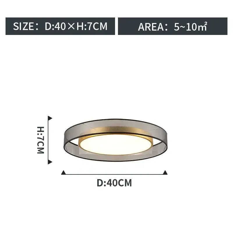 Modern gold circular led ceiling light with a sleek silver and gold metallic frame for bedroom decorbites circular led design
