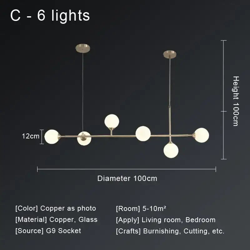 Modern gold copper ceiling chandelier with six frosted glass globes by decorbites copper ceiling decorbites copper chandelier