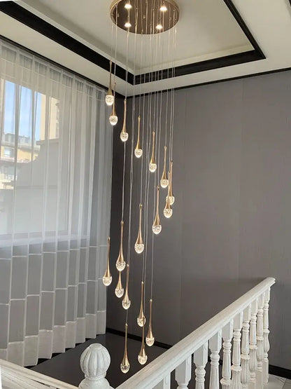 Modern gold crystal bubble chandelier featuring a teardrop pendant with crystal accents for living room decorbites crystal bubble lighting