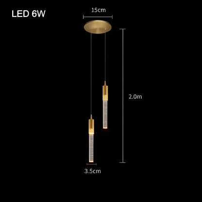 Modern gold crystal bubble pendant chandelier with three crystal-encrusted glass rods for dining room decorbites crystal bubble