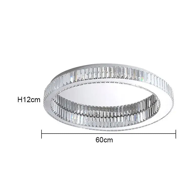 Modern gold crystal circle chandelier with chrome finish and faceted crystal accents for elegant living room decorbites decor