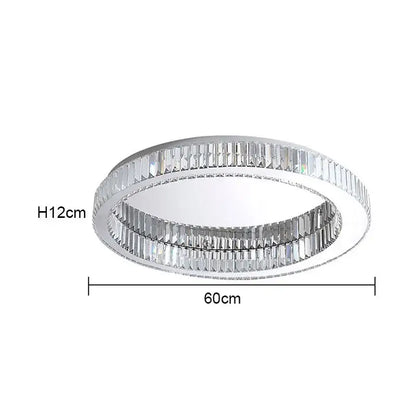 Modern gold crystal circle chandelier with chrome finish and faceted crystal accents for elegant living room decorbites decor