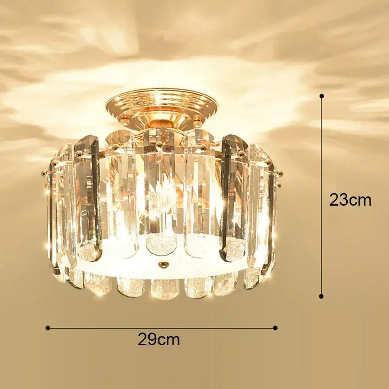 Modern gold crystal led ceiling chandelier with faceted glass prisms for dining room decorbites crystal led lighting