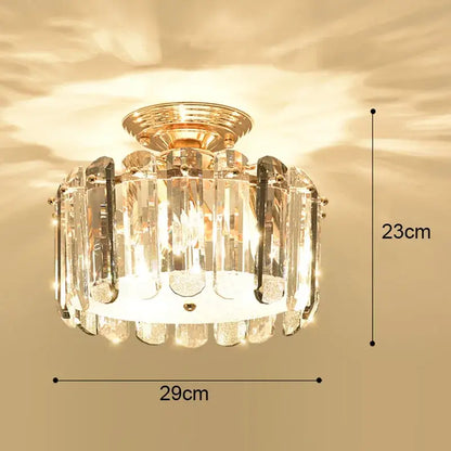 Modern gold crystal led ceiling chandelier with faceted glass prisms for dining room decorbites crystal led lighting