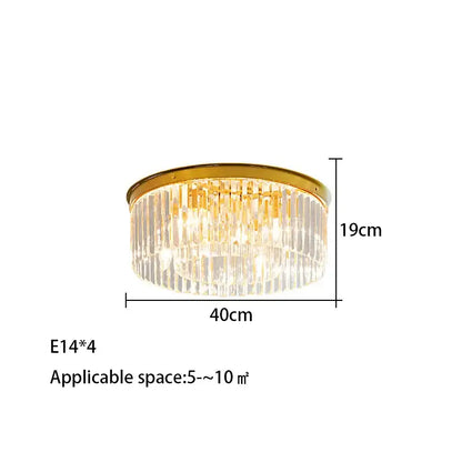 Modern gold crystal led ceiling chandelier featuring clear crystal rods in a circular pattern for living room decorbites crystal led ceiling chandelier