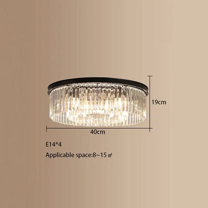 Modern gold crystal led ceiling chandelier with black metal frame and clear faceted crystal rods for living room decorbites crystal led ceiling chandelier