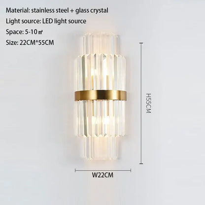 Elegant modern gold crystal led ring chandelier with vertical crystal rods and stainless steel band for dining room decorbites crystal led