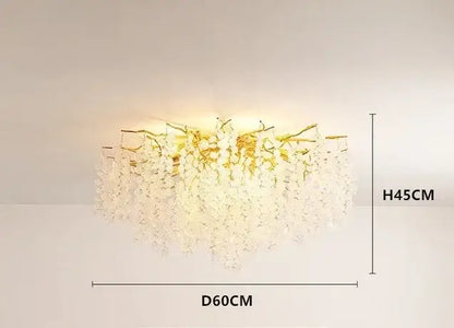 Modern gold crystal money tree chandelier with cascading clear crystal droplets and a branching metal frame for living room decorbites crystal money lighting