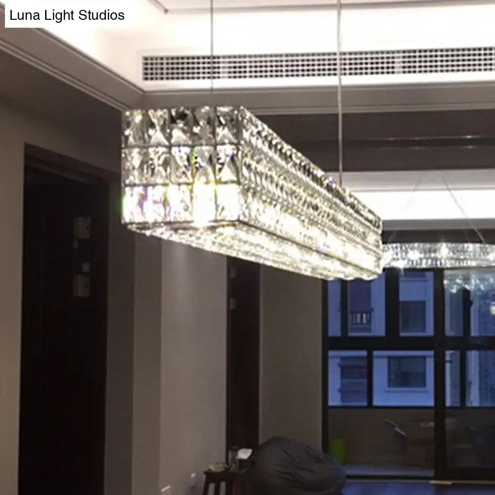 Modern gold crystal pendant chandelier with faceted glass panels for kitchen island available in 110v-120v and 220v-240v