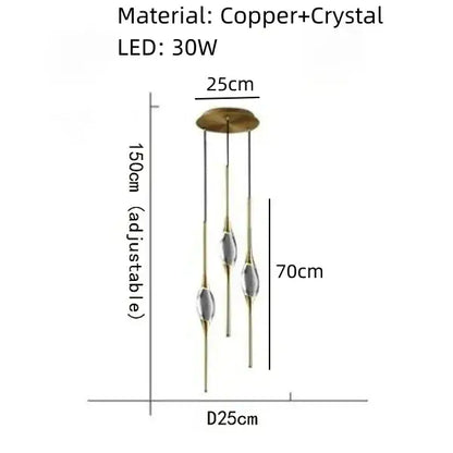 Modern gold crystal wall sconce with three teardrop copper and crystal elements for elegant bedroom decorbites crystal wall sconce
