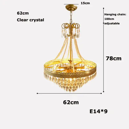 Modern gold crystal water drop chandelier with clear crystal droplets and ornate frame for elegant foyer decorbites crystal water drop