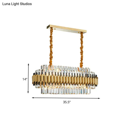 DecorBites traditional gold chandelier with cut crystal rods, black accents, and twisted gold chains, 10 heads
