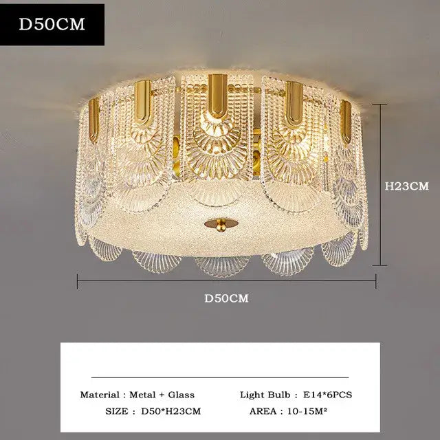 Modern gold elegant crystal chandelier with intricate glass fan tiers and textured frosted glass center for living room decorbites elegant crystal