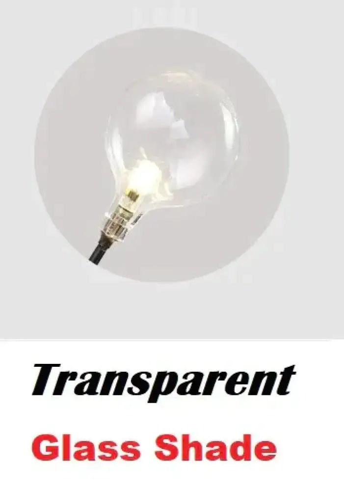 Clear glass globe led wall light with visible filament and metal base for modern gold firefly tree branch bedroom use