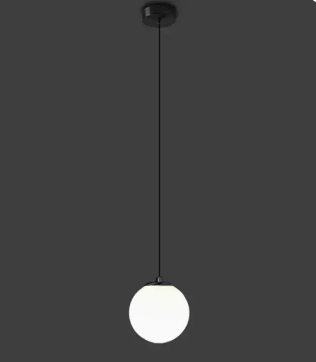 Modern gold glass ball dual head pendant light with black spherical matte metal fixture and frosted glass globe decorbites glass ball