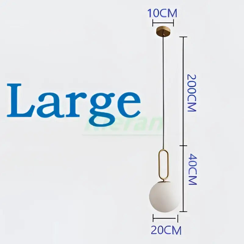 Modern gold decorbites glass ball led chandelier with white spherical pendant light and brass chain for living room decor