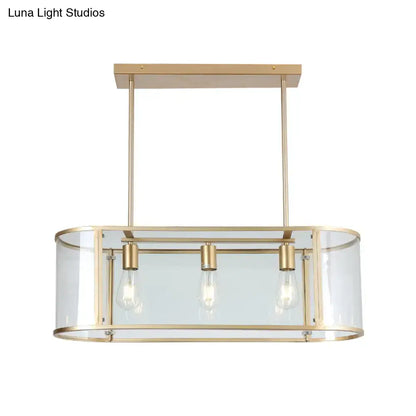 Modern gold glass ceiling light with three e26 e27 Edison bulbs and brass-finished pendant for dining room use