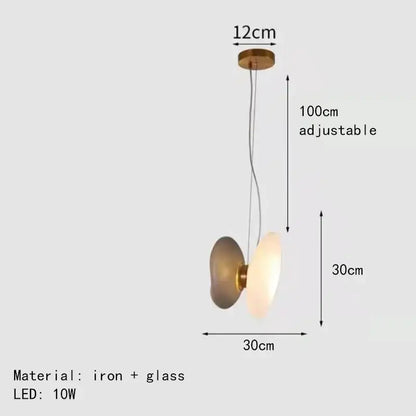 Modern gold and gray glass indoor pendant light with brass iron base and 100cm adjustable drop by decorbites pendant lights