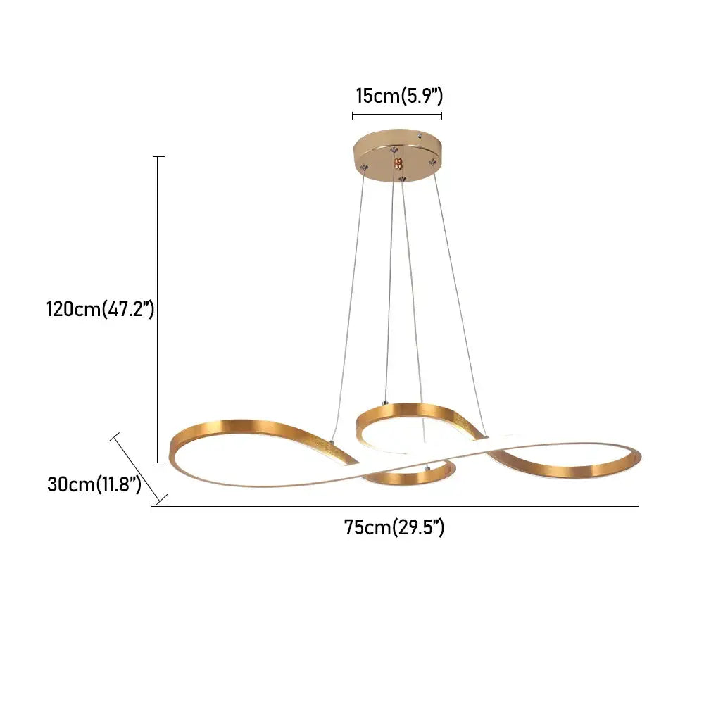 Modern gold infinity acrylic led chandelier pendant light with sleek minimalist design for dining room decorbites acrylic led