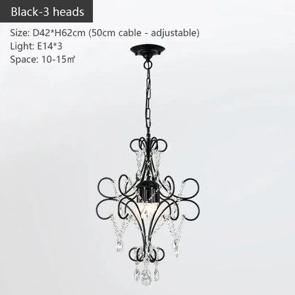 Black wrought iron crystal chandelier with ornate scrollwork for luxury dining room decorbites iron crystal lighting