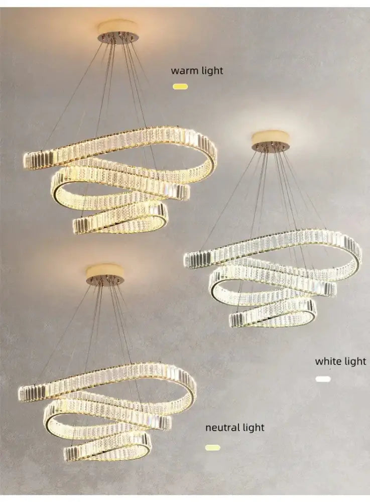 Modern gold irregular steel pendant chandelier with clear crystal led accents and warm or white light for foyer decorbites