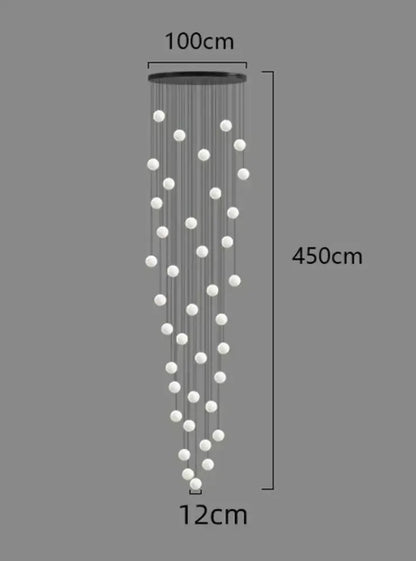 Modern gold led ceiling lamp chandelier with white spherical bulbs and black circular top for dining room decorbites led ceiling
