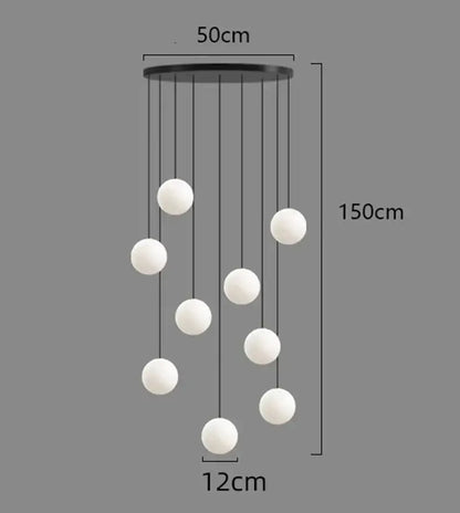 Modern white spherical led ceiling lamp with black mount featured in decorbites led ceiling lamp chandelier design